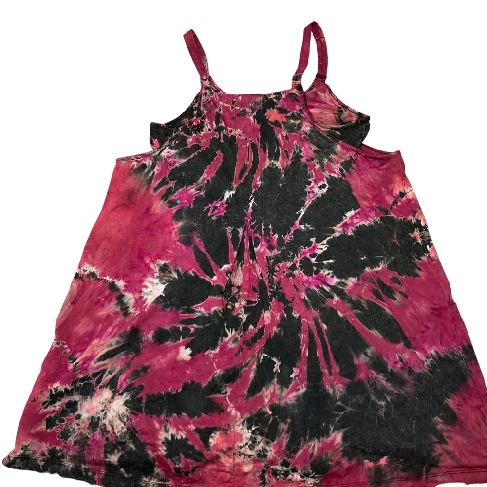 Dark Raspberry Romper Dress- Large - Picture 3 of 5